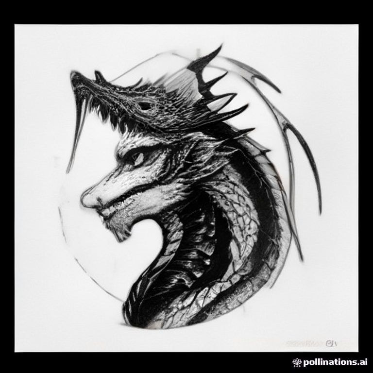 A profile view of a friendly dragon, holding a sign with "Aa" written in white bubble letters, in profile, in a underwater coral reef kingdom, surrealist style