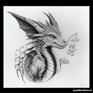 A profile view of a friendly dragon, holding a sign with "ColoringMe" written in white bubble letters, in profile, in a underwater coral reef kingdom, surrealist style 50