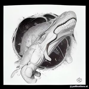 Dinosaur in space