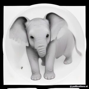 Cute baby elephant, full body, friendly smiling face, simple black and white line art, thick clean outlines, large easy-to-color areas, for children ages 4–8, no shading, no gray, white background, printable coloring page