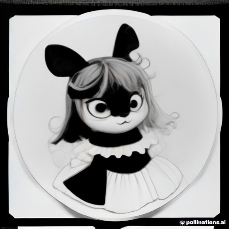 A cute Halloween animal character dressed for Halloween make it black and white to be used as a coloring page