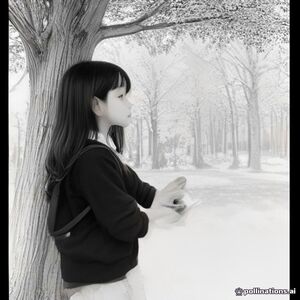 a profile of student in school playing under a tree during break time when their teacher is watching 
