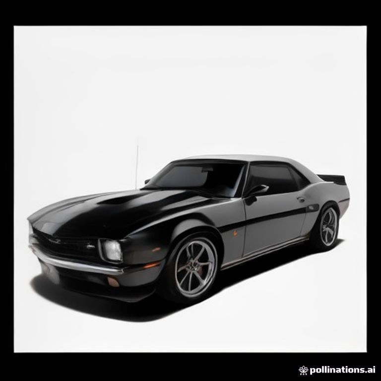 67 Camaro. From back, little bit turned to right. No brandings or what ever else. Just car that’s known by its body. 