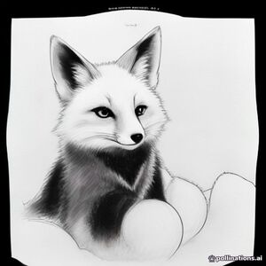 a fox drimking tea in his home seating on sofa
