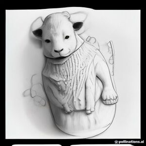 A happy bull in Irish clothes eats a bag of chips