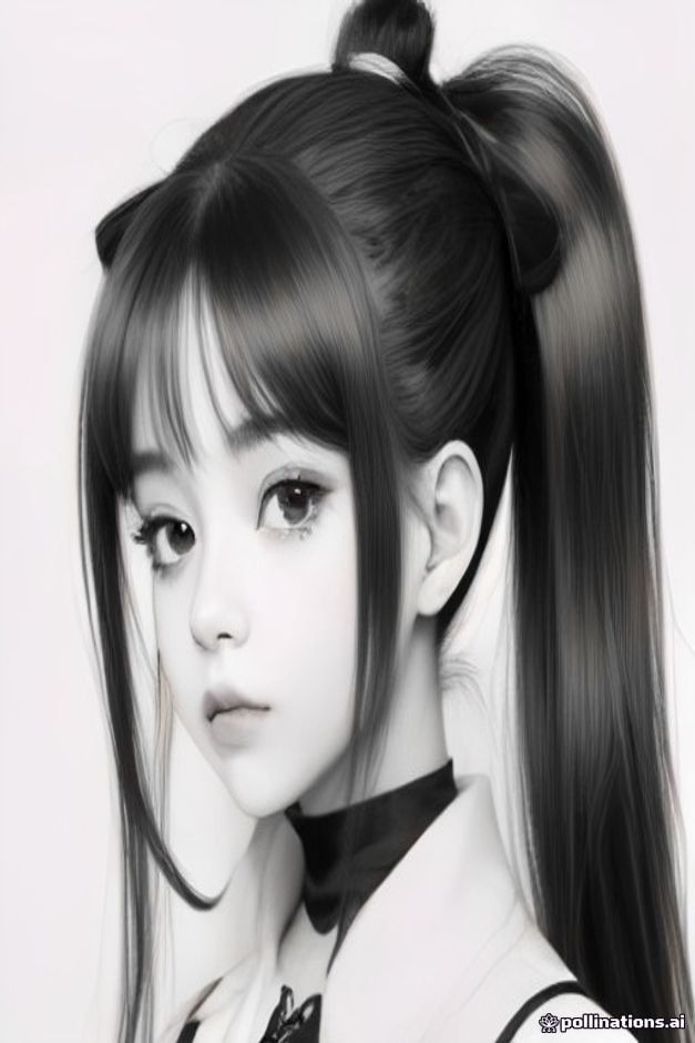 a anime girl close up her hair is styled with two space buns