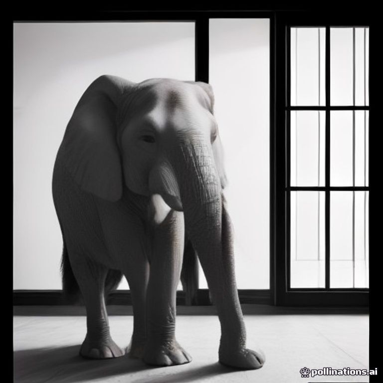Elephant’s Quiet Morning
An elephant sitting beside a warm wooden window, wearing a knitted sweater, holding a steaming cup of tea.