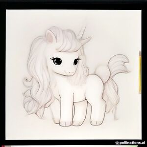 A very simple preschool coloring page of ONE cute baby unicorn.

The unicorn has a BIG round head, a small chubby body, BIG friendly eyes, tiny ears, a small simple horn, and a happy smile.

Use VERY THICK, SMOOTH BLACK OUTLINES.

The drawing must have LARGE SIMPLE SHAPES with plenty of EMPTY WHITE SPACE inside them for children to color.

ONLY a few simple details: eyes, smile, horn, mane, tail and four legs.

WHITE BACKGROUND.

The unicorn should look SWEET, HAPPY, CUTE and FRIENDLY.

IMPORTANT: This is a CHILDREN'S COLORING PAGE, NOT A REALISTIC ILLUSTRATION.

NO intricate details.
NO complex patterns.
NO tiny lines.
NO crosshatching.
NO detailed mane.
NO scary face.
NO sharp teeth.
NO angry expression.
NO dark areas.
NO shading.
NO shadows.
NO grey.
NO color.
NO gradients.
NO background.
NO scenery.
NO decorative frame.

The finished page should look like a simple coloring page printed in a preschool activity book.A very simple preschool coloring page of ONE cute baby unicorn.

The unicorn has a BIG round head, a small chubby body, BIG friendly eyes, tiny ears, a small simple horn, and a happy smile.

Use VERY THICK, SMOOTH BLACK OUTLINES.

The drawing must have LARGE SIMPLE SHAPES with plenty of EMPTY WHITE SPACE inside them for children to color.

ONLY a few simple details: eyes, smile, horn, mane, tail and four legs.

WHITE BACKGROUND.

The unicorn should look SWEET, HAPPY, CUTE and FRIENDLY.

IMPORTANT: This is a CHILDREN'S COLORING PAGE, NOT A REALISTIC ILLUSTRATION.

NO intricate details.
NO complex patterns.
NO tiny lines.
NO crosshatching.
NO detailed mane.
NO scary face.
NO sharp teeth.
NO angry expression.
NO dark areas.
NO shading.
NO shadows.
NO grey.
NO color.
NO gradients.
NO background.
NO scenery.
NO decorative frame.

The finished page should look like a simple coloring page printed in a preschool activity book.