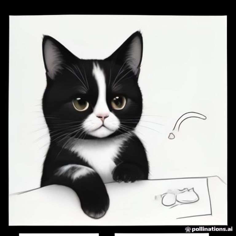 Make a cute CAT to color and add a funny dialog