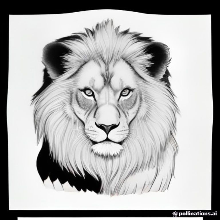 create lion outline
