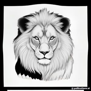create lion outline
