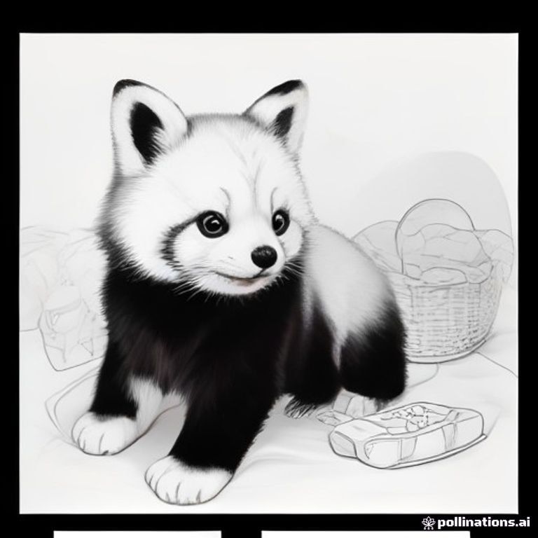 Red panda having a picnic
