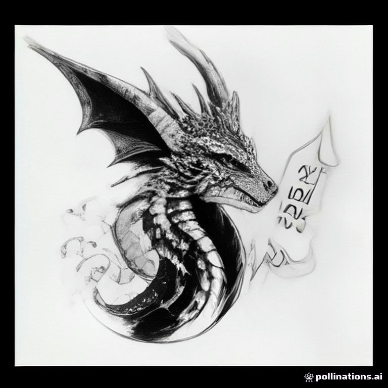 A profile view of a friendly dragon, holding a sign with "Fazzy Khan" written in white bubble letters, in profile, in a underwater coral reef kingdom, surrealist style