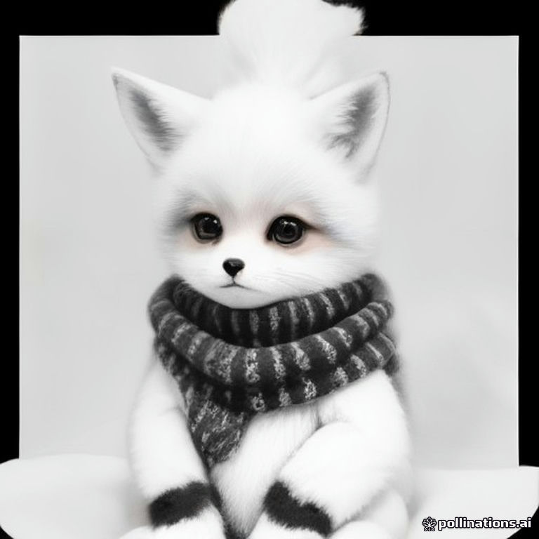 A cute baby fox wearing a cozy Christmas scarf, sitting beside a small decorated Christmas tree, simple black and white coloring book illustration for children ages 4–8, bold clean outlines, large easy-to-color spaces, white background, no shading, no grayscale, no text, no watermark.