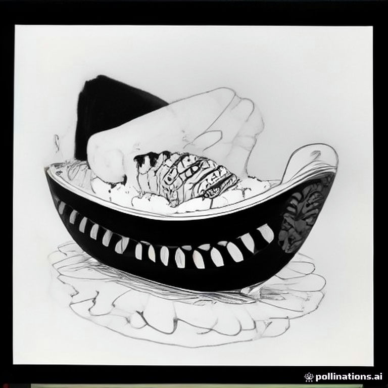 Coloring book styled sushi boat