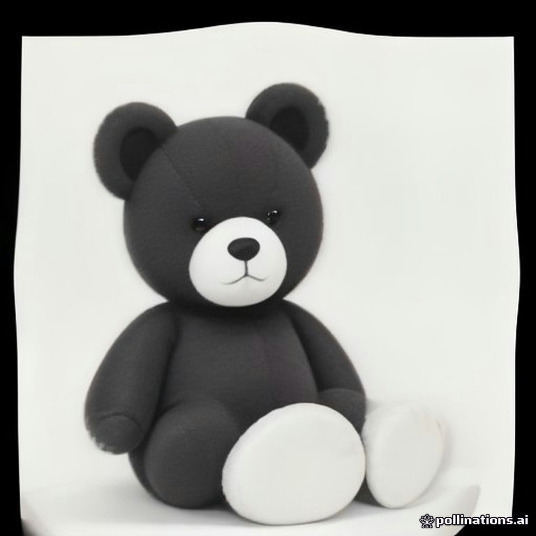 Create a cute teddy-bear-like cartoon bear sitting upright with round ears, short arms, large feet, and a gentle smiling face. Draw a simple oval belly and rounded body. Use thick, bold black outlines and large enclosed spaces for colouring. Minimal details, black-and-white line art, plain white background, no shading, no grey, no colour. Full body visible, centred, suitable for ages 4+.