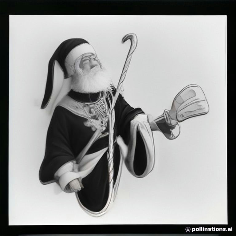 Create a cute St. Nicholas coloring page for kids. Black-and-white line drawing, large simple shapes, clear outlines, white background, no shading, A4 portrait orientation.