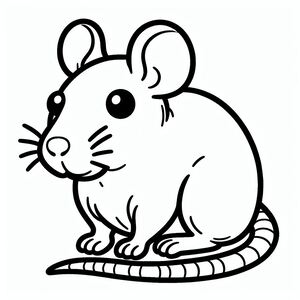 A mouse sitting on top of a piece of paper