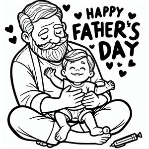 Father's day coloring pages