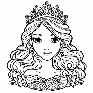 Một cô gái với mái tóc dài đeo tia
