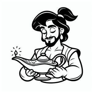 A woman holding a plate with a pot on it