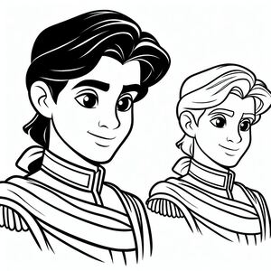 Princess and prince coloring pages