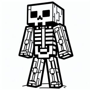 Minecraft Cartoon Skeleton
