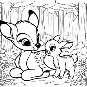 Bambi với Thumper trong rừng