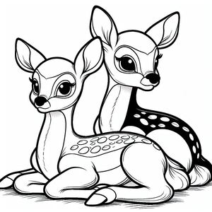 Roe và Bambi đang ngồi cùng nhau