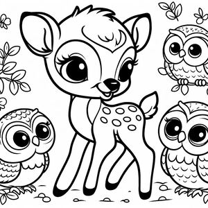 Bambi, mẹ và cú của anh ấy