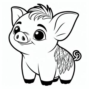 Một con lợn nhỏ với đôi cánh trên lưng