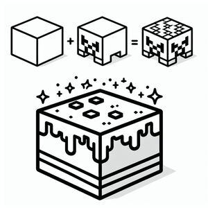 A black and white image of a cake 3