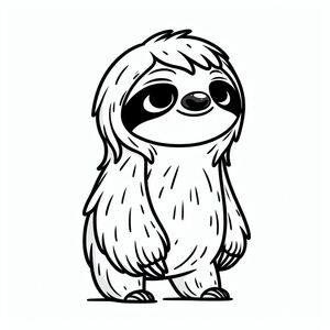 A drawing of a slotty in black and white
