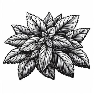 A black and white drawing of a flower 3
