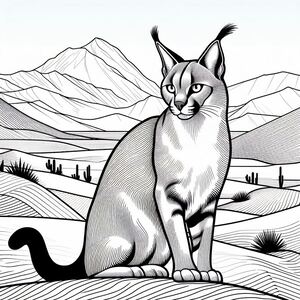 Mèo hoang sa mạc Caracal 2