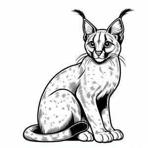 Sa mạc Caracal Mèo hoang 3