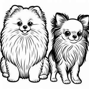 Chó Pomeranian và Chihuahua 1