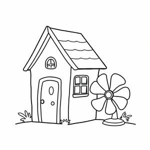 A house with fan beside