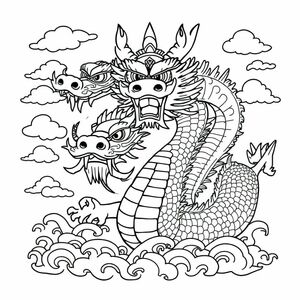 9 heads dragon in China