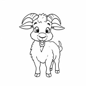 simple drawing, a goat