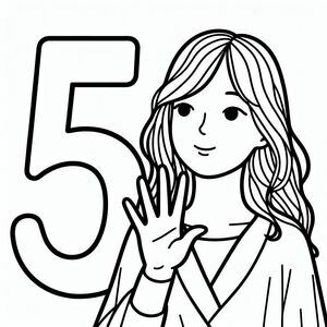 Số 5 và 5 ngón tay