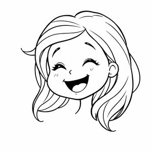 hình cute một cô gái thả tóc với nụ cười thật tươi