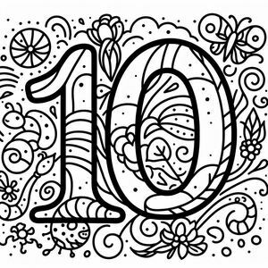 Số 10 và hoạ tiết