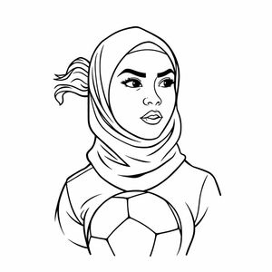 womens soccer headshot hijab