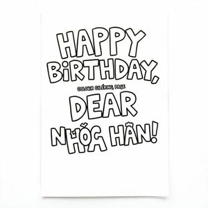Nhắn tin "CHÚC MỪNG SINH NHẬT, NGỌC HÀN THÂN MẾN!"