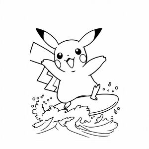 pikachu surfing