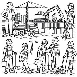 Một nhóm công nhân đang làm việc