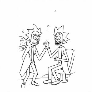 Rick and morty in outer space