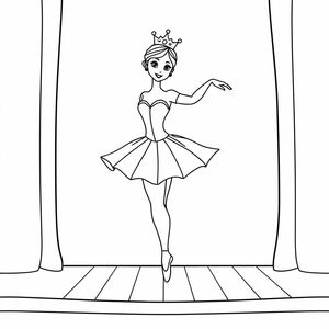  Một công chúa múa ba lê nhảy múa trên sân khấu