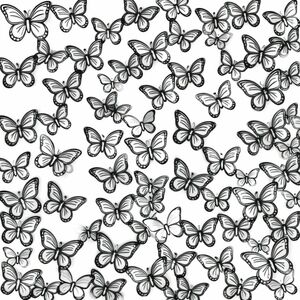 overload the page with outlines of butterflys 